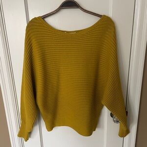 Chartreuse Anthropologie Sweater w/dolman sleeves, Small